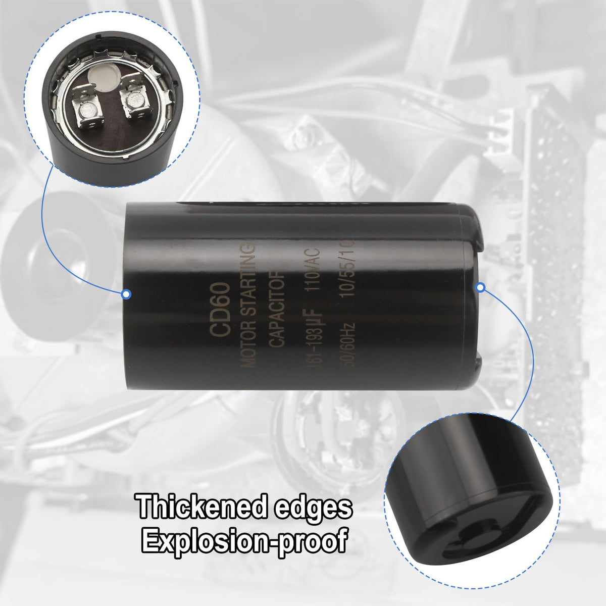 High-quality copper construction in Screw Man capacitor for durability