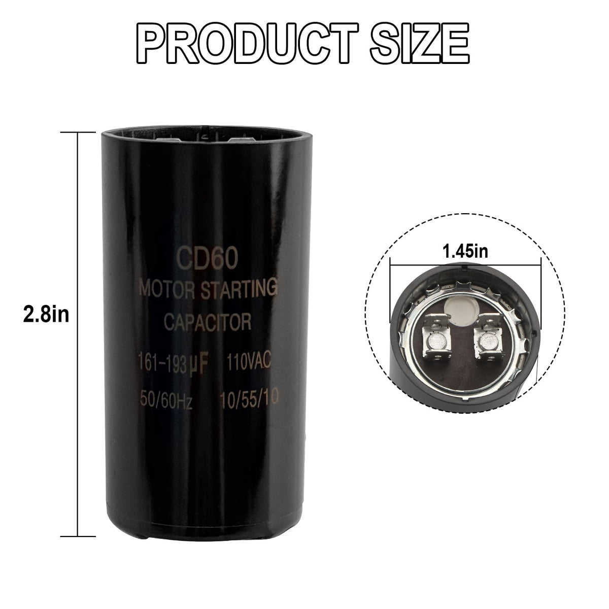 Screw Man pool pump capacitor for 0.75–1.5 HP models during operation