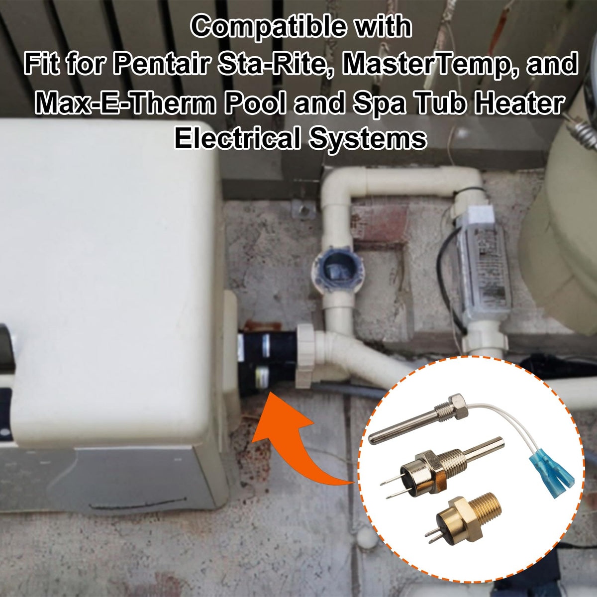 Screw Man quick installation solution for fast pool heater repairs.