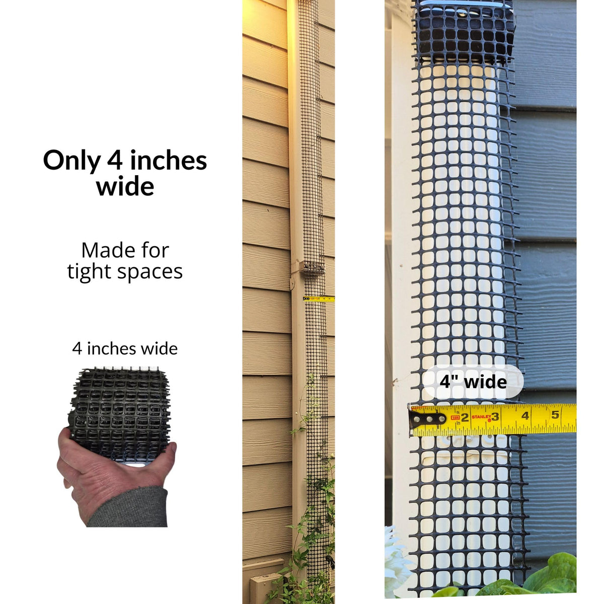Scroll Trellis mounting hardware included for quick, secure installation along gutters.
