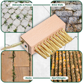 SCRUBIT chemical-free solution removes moss and weeds without toxins.