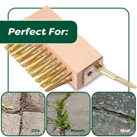 SCRUBIT combo includes two brush heads and a scraping hook for versatile cleaning.