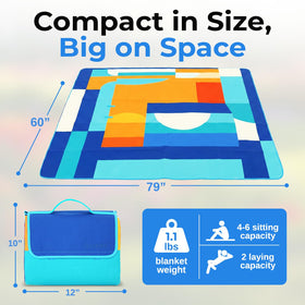 Scuddles blanket carry strap enabling quick portage to beach or park