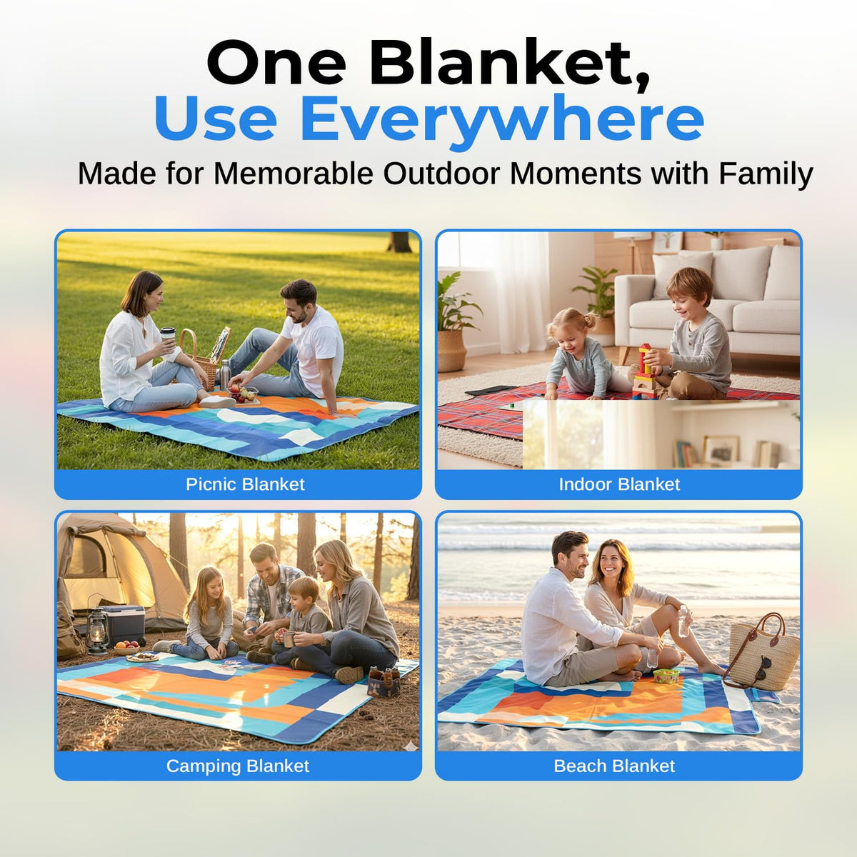 Scuddles blanket reinforced edges preventing wear during rugged use