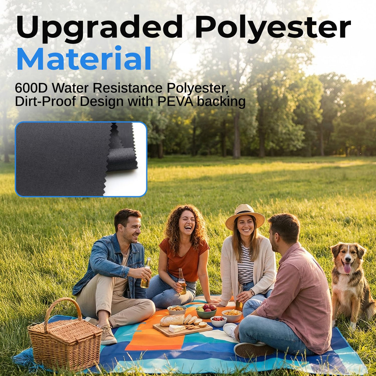 Scuddles blanket folded compactly for easy storage and transport