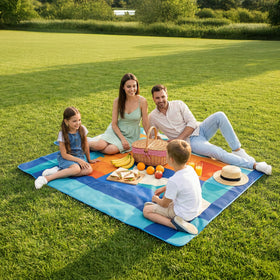 Scuddles blanket showing soft fleece top for cozy outdoor moments