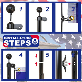 SCWN 12-gauge aluminum flag pole highlights rugged durability