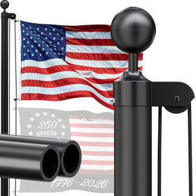 SCWN 25ft flag pole assembly ready for quick yard setup
