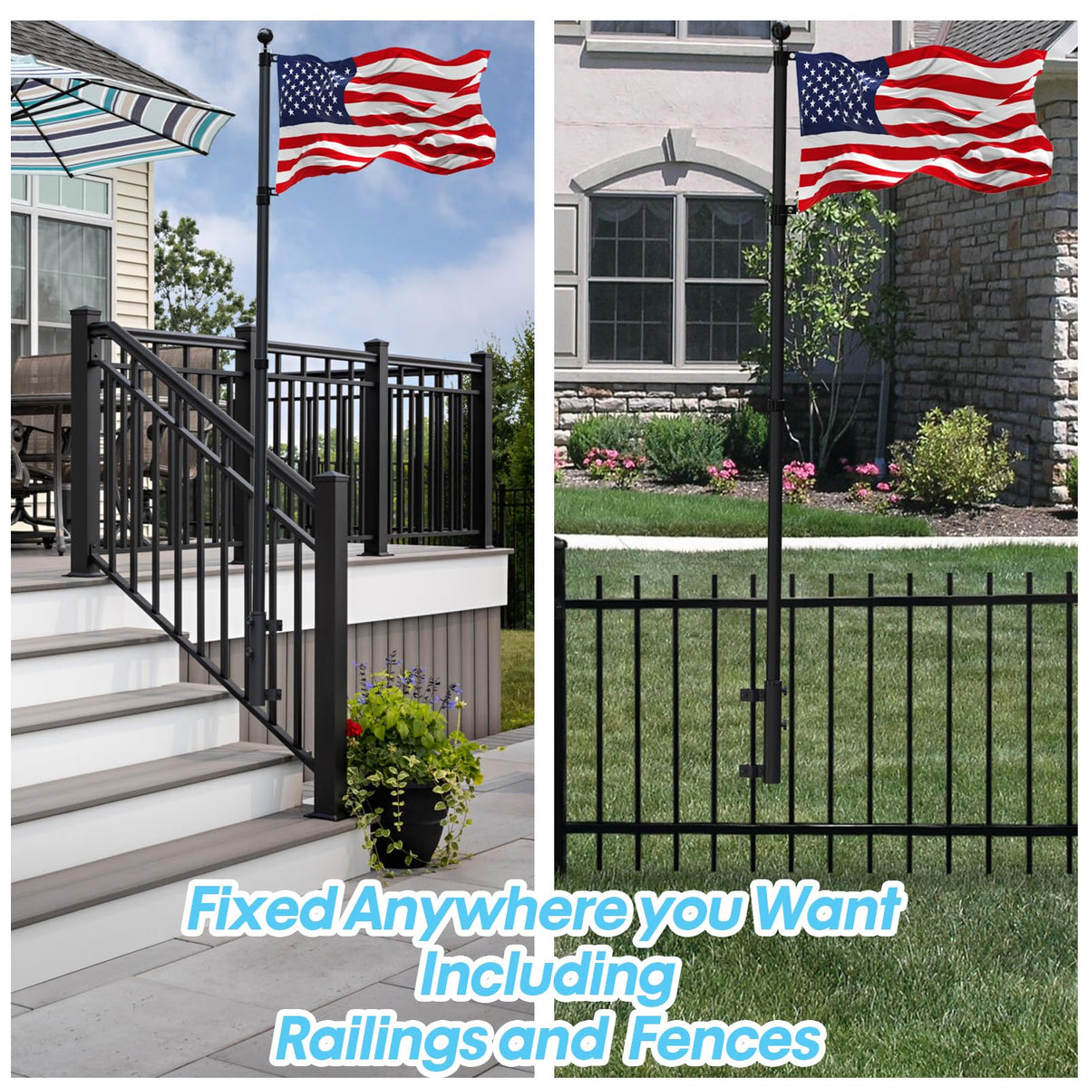 SCWN all-in-one kit simplifies outdoor flag setup.