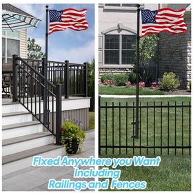 SCWN all-in-one kit simplifies outdoor flag setup.