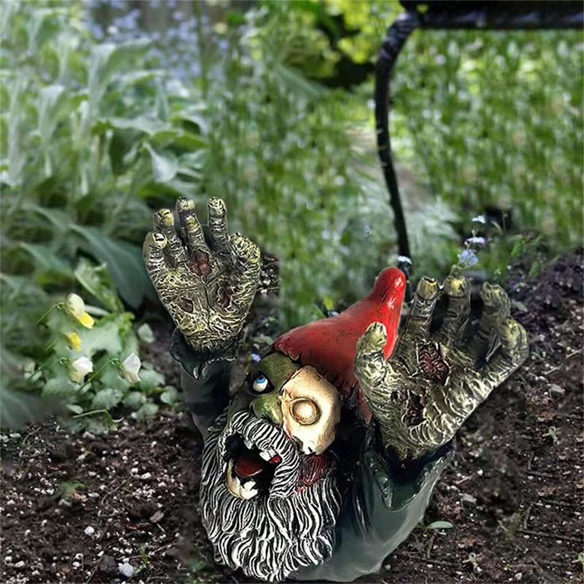 SDASF outdoor gnome Halloween statue for spooky seasonal display.