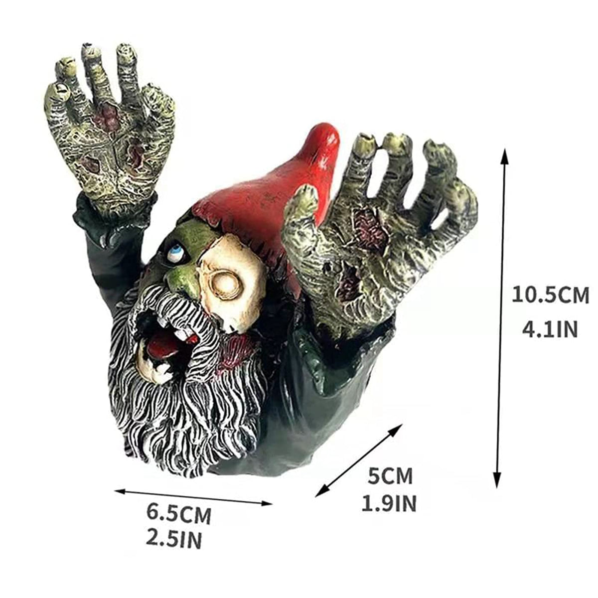 SDASF scary gnome patio decor adding festive drama to outdoor space.