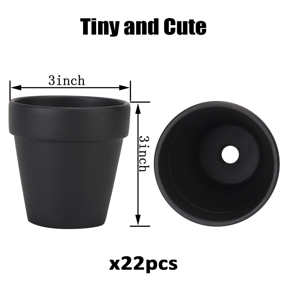 Sderoq 22-pack terracotta pots for succulents and cacti, ideal for DIY crafts.