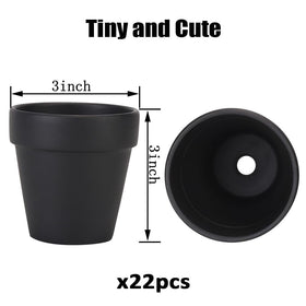 Sderoq 22-pack terracotta pots for succulents and cacti, ideal for DIY crafts.