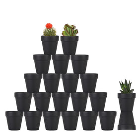 Sderoq 3 inch terracotta pot with drainage hole, ideal for succulents.