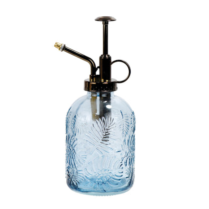 SDlumeiy glass plant spray bottle with leaf pattern for precise indoor watering.