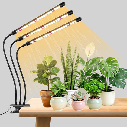 SDOVUERC 3head plant light clipped for compact indoor growing setup
