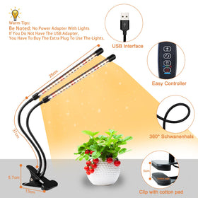 SDOVUERC desk clip mount fits compact indoor gardens.