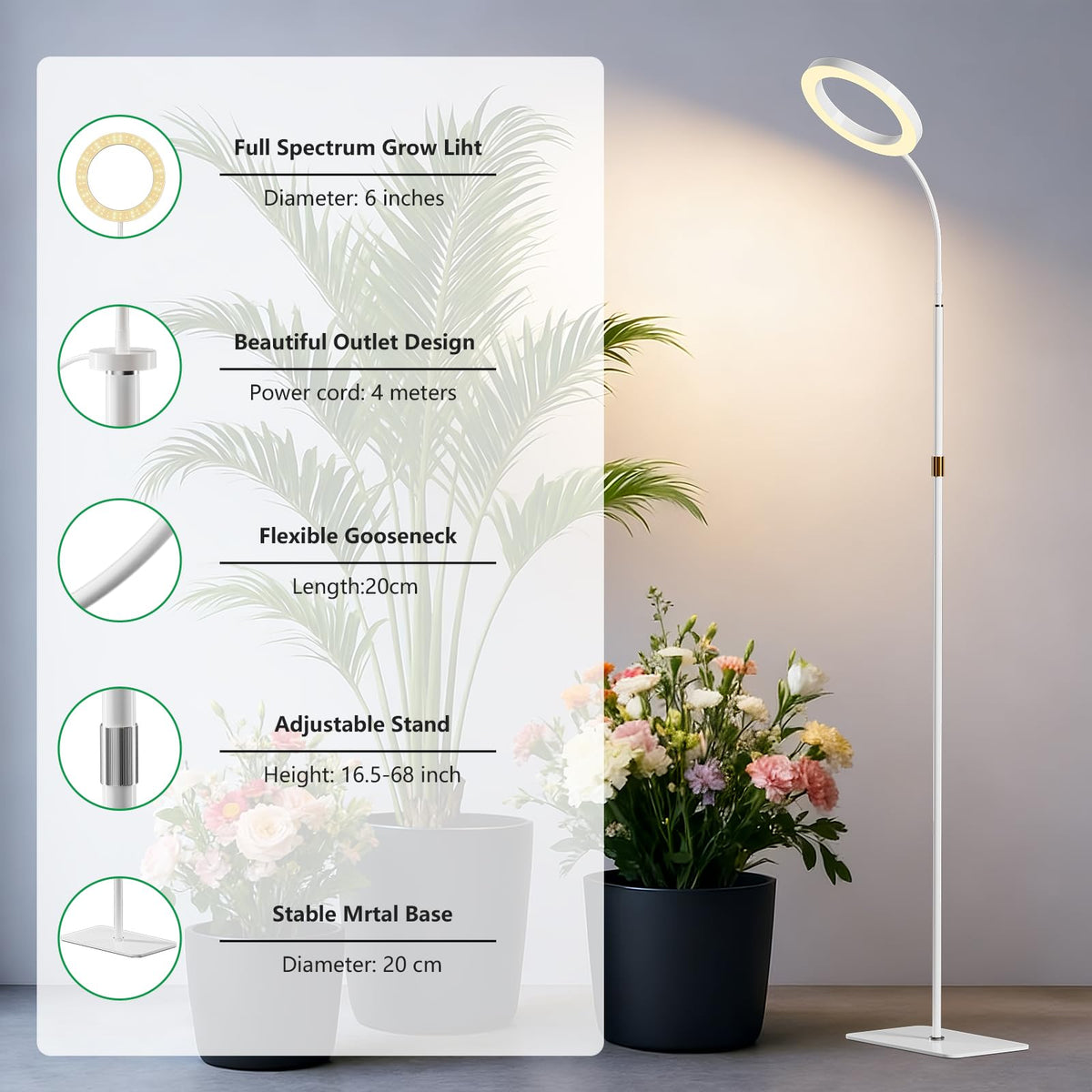 SDOVUERC dual-head design covering large plants and decor areas