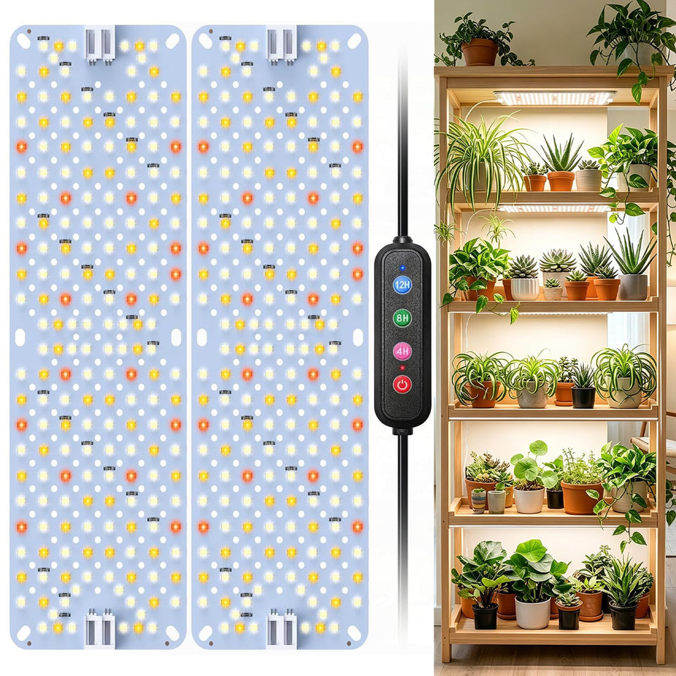 SDOVUERC full-spectrum panel with daisy-chain setup for scalable indoor gardens.