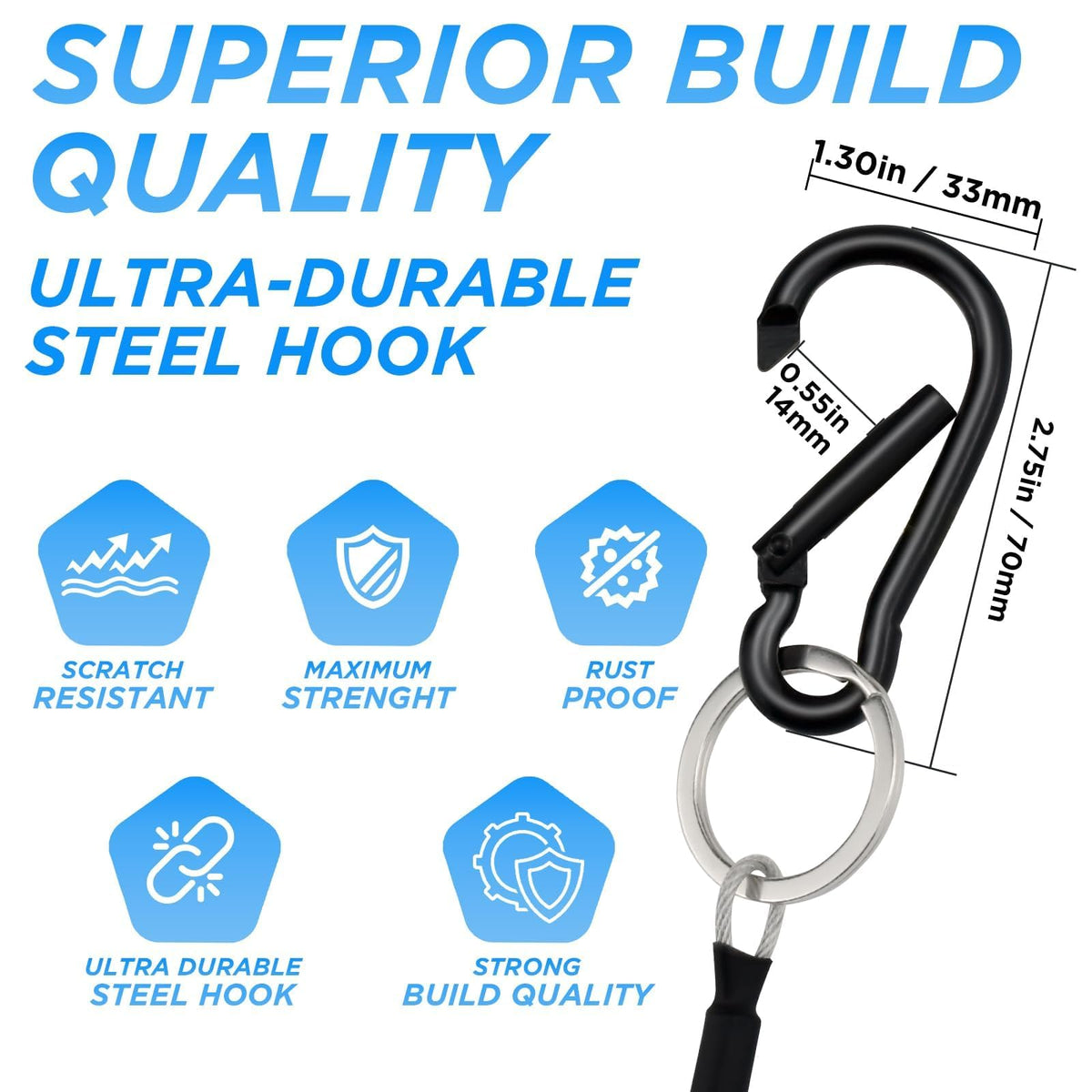 SDTC Tech PVC-coated steel wire rope is flexible and durable.