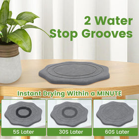 Seaflash diatomaceous-earth tray eco-friendly 8inch for indoor pots