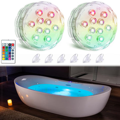 Seagenck bath tub lights kit front view showing spa ambiance and easy setup