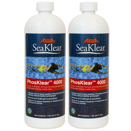 SeaKlear PhosKlear 4000 bottle for phosphate removal and clearer pool water