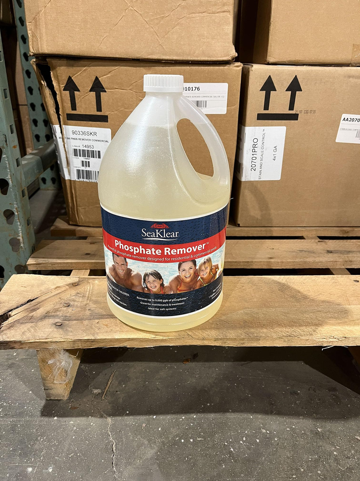 SeaKlear SKZ-U-G bottle label emphasizing alum-free, non-toxic formula safe for family use