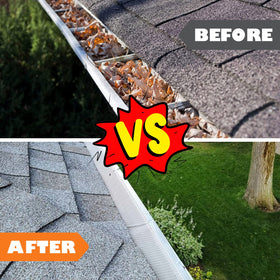 Sealegend ground-level cleaning safety footprint enables secure ladder-free gutter work.