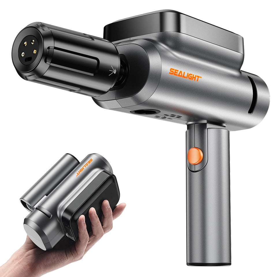 SEALIGHT foldable cordless pressure washer with folded handle for easy storage and travel