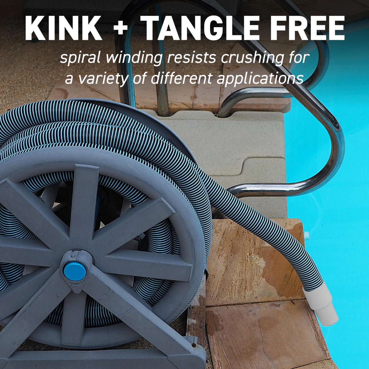 50-foot Sealproof hose extended for in-ground pool cleaning