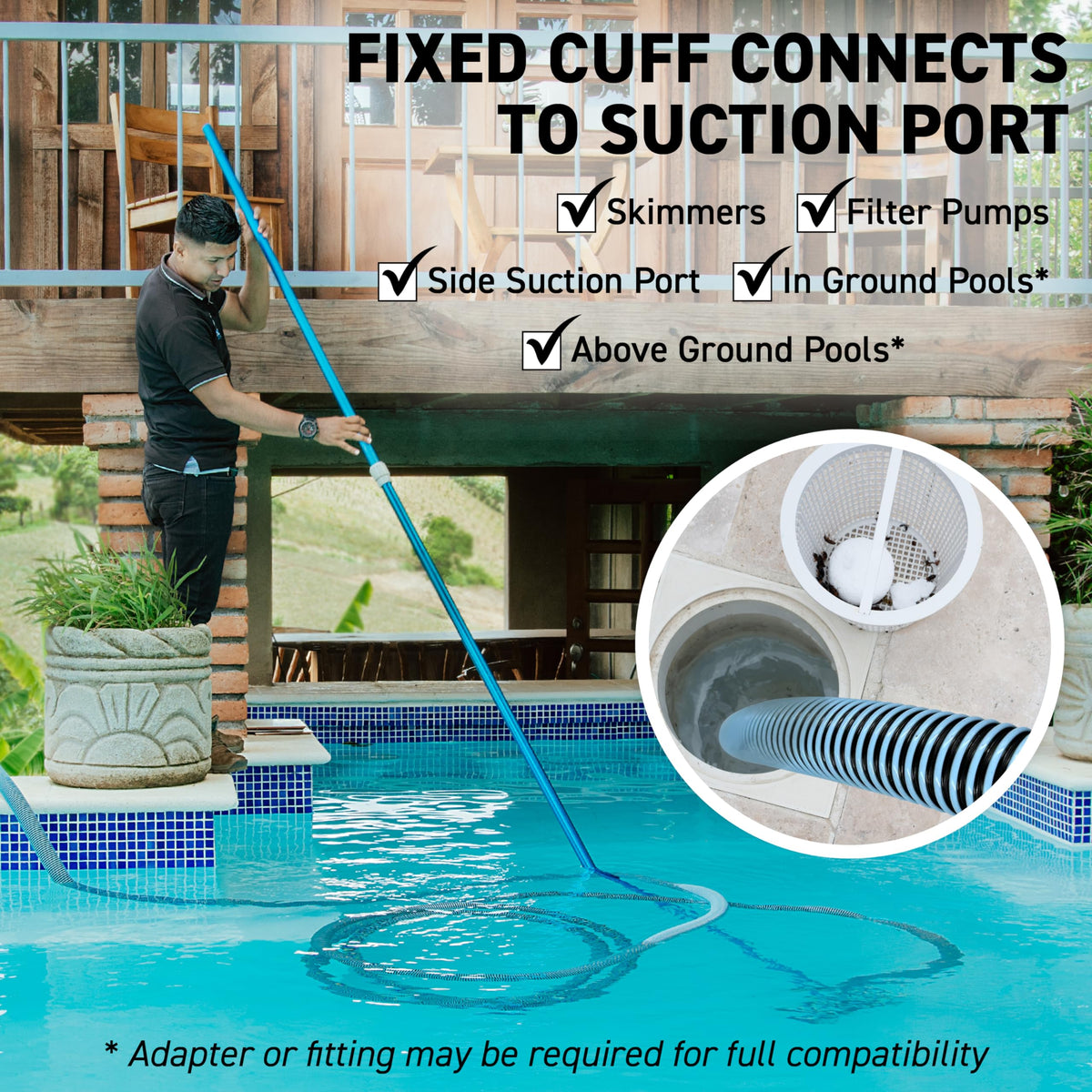 Sealproof leak-proof design minimizes air pockets for better water pickup.