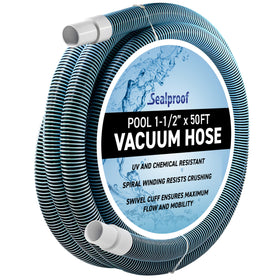 Sealproof pool hose with swivel cuff enabling smooth vacuuming
