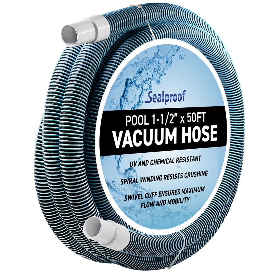 Sealproof pool hose with swivel cuff enabling smooth vacuuming