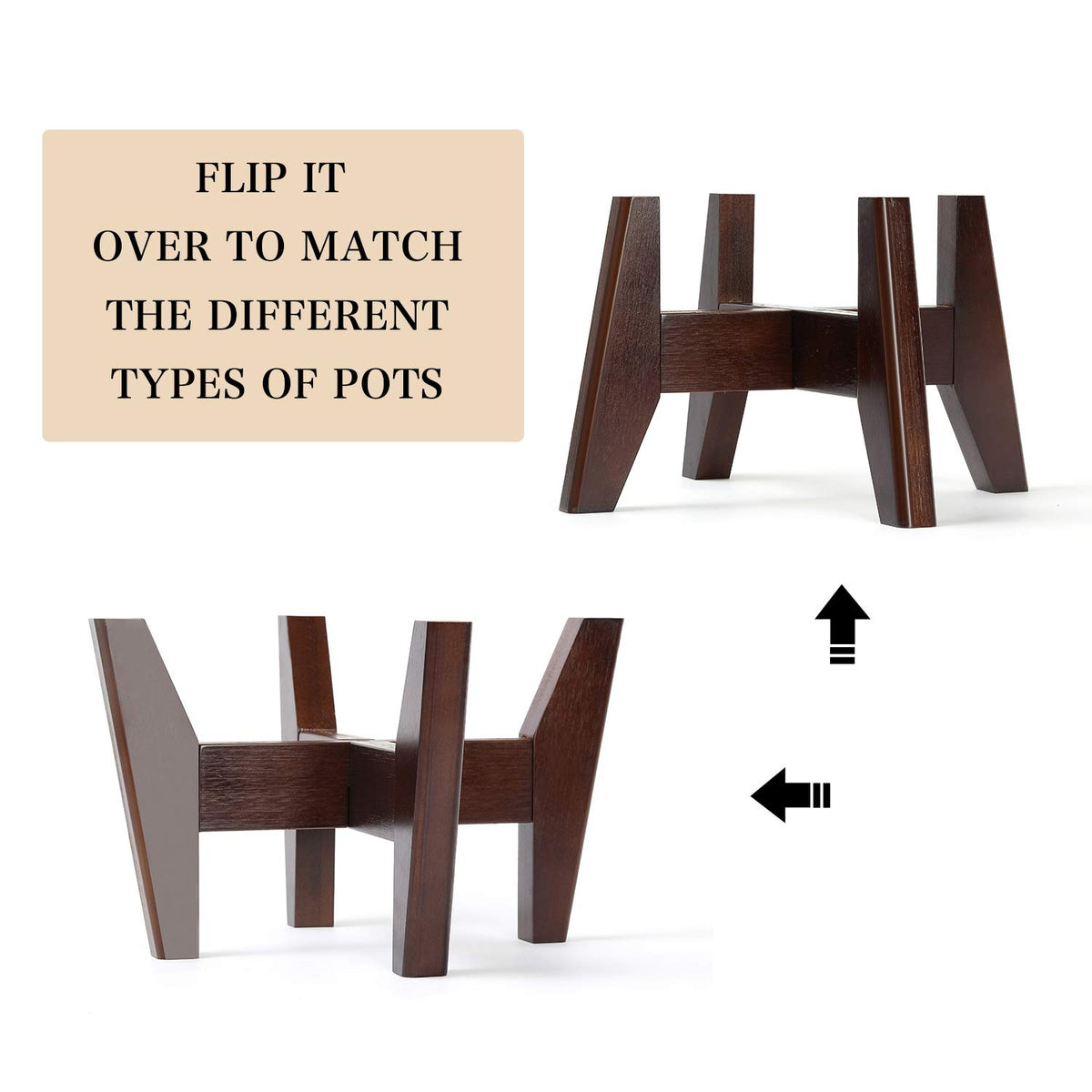 Seanmi plant stand with non-slip pads protecting floors and preventing slides