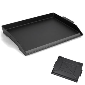 SearCook cast iron griddle 23x16 front view for versatile grill and stove compatibility