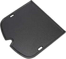 SearCook cast iron griddle for Weber Traveler compatibility, delivering even heat for breakfast.