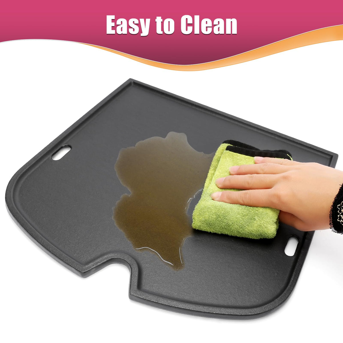 SearCook portable griddle includes user guide for quick setup while traveling.