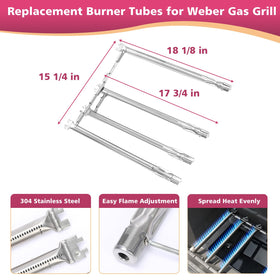 SearCook grill burner components close-up showing durable stainless steel