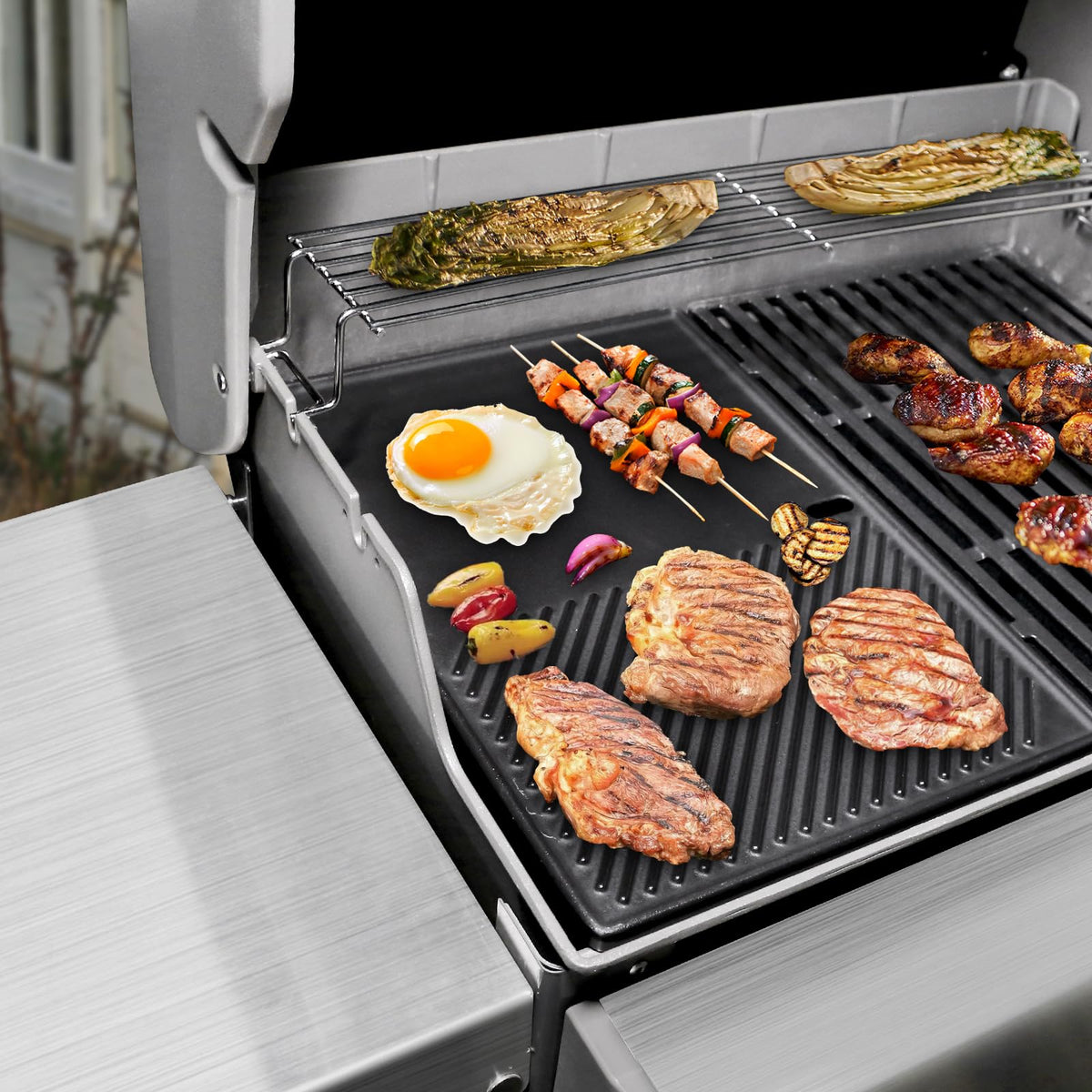 Premium durability of cast iron outlasts thin pans for daily grilling