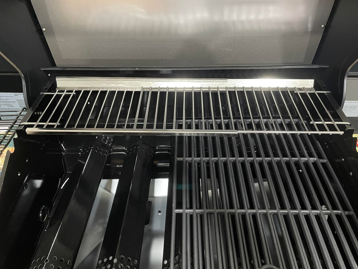 SearCook warming rack fits Monument grills adding extra warmth space.