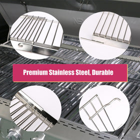 SearCook warming rack works with Nexgrill 4-5 burner models for extra surface.