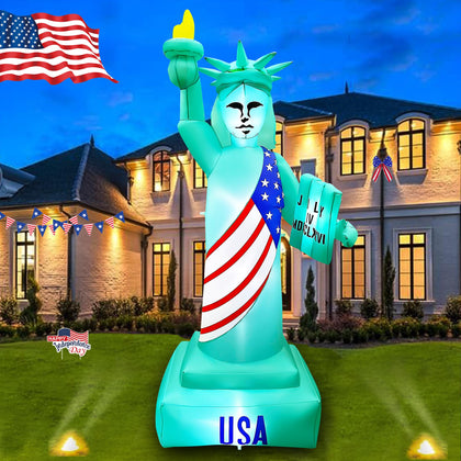 SeasonBLOW 8ft Statue of Liberty inflatable for outdoor display