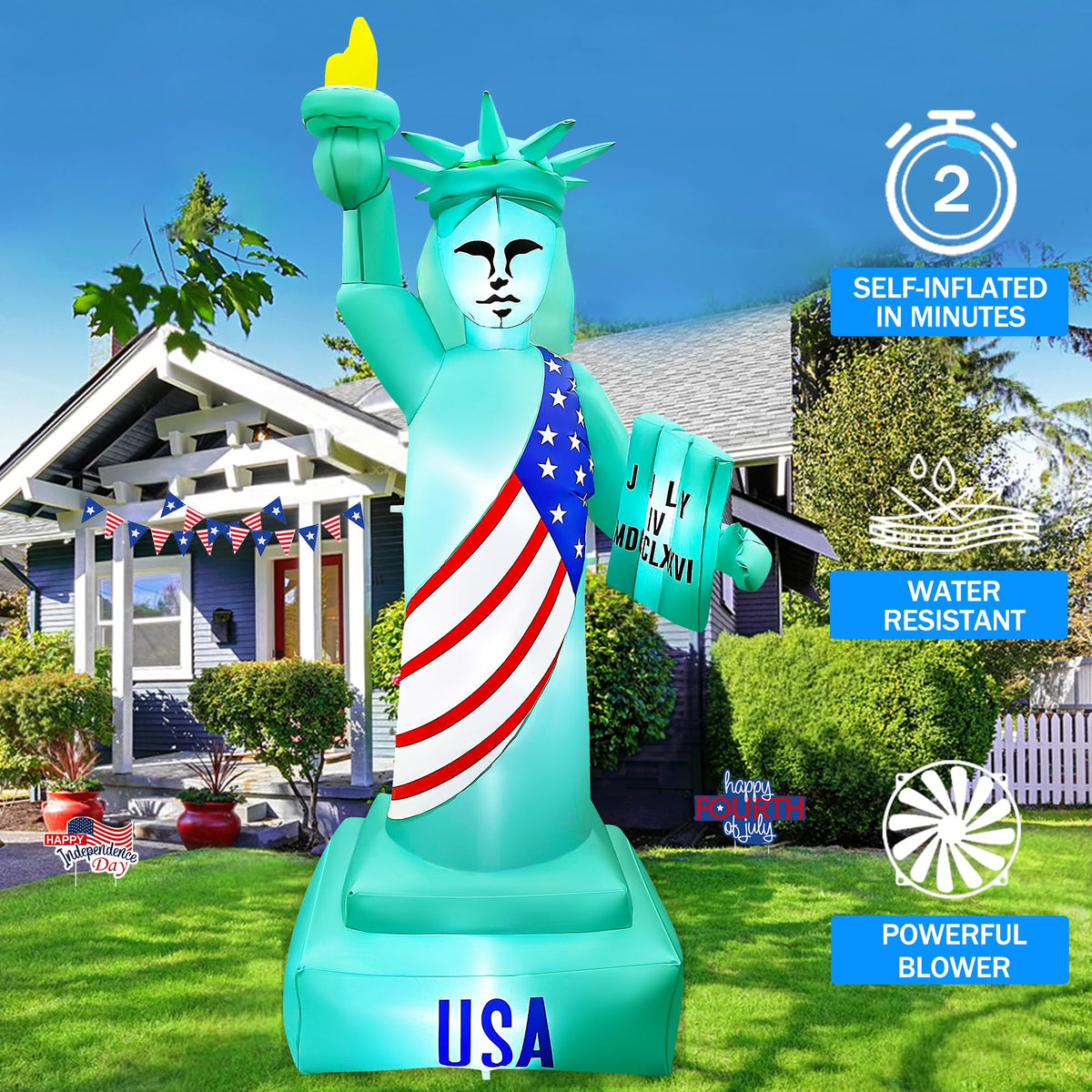 SeasonBLOW outdoor patio yard Liberty decoration suitable for indoors
