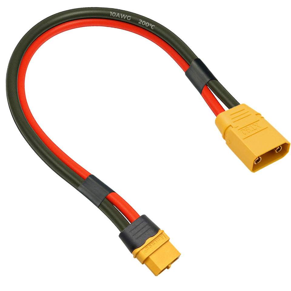 SEBATECH XT60 to XT90 adapter with gold-plated terminals for low contact resistance