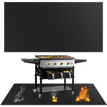 SecuCaptain under-grill-mat 60x40 protects outdoor deck from spills and embers
