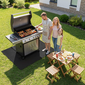 SecuCaptain fire-pit-safety-note reminds to keep flames off the mat