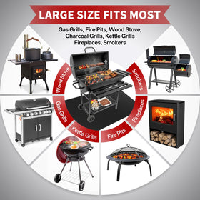 SecuCaptain indoor-outdoor-use mat suits kitchens, fireplaces, and patios