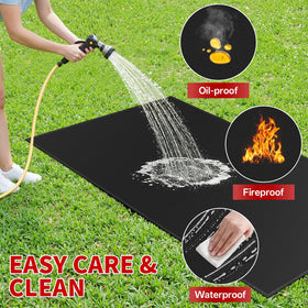 SecuCaptain waterproof and oil-resistant mat cleans quickly after barbecues